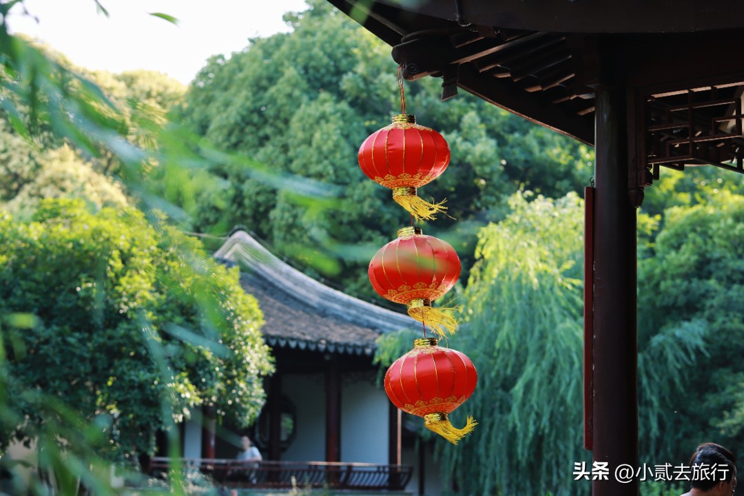 南京瞻园汉服摄影,南京瞻园园林山水布局