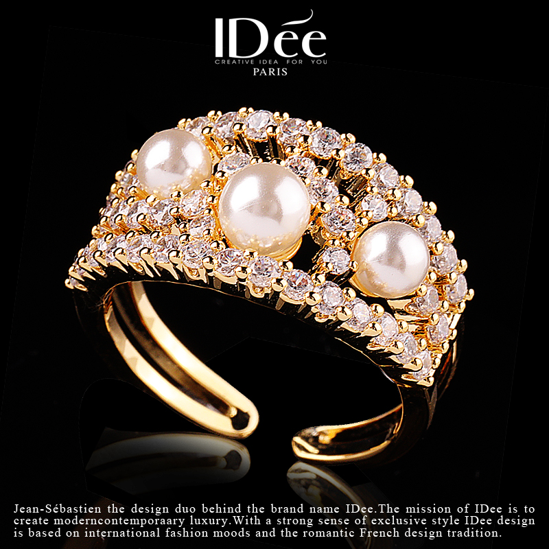 轻奢小众高级感饰品戒指,时尚轻奢格子戒指