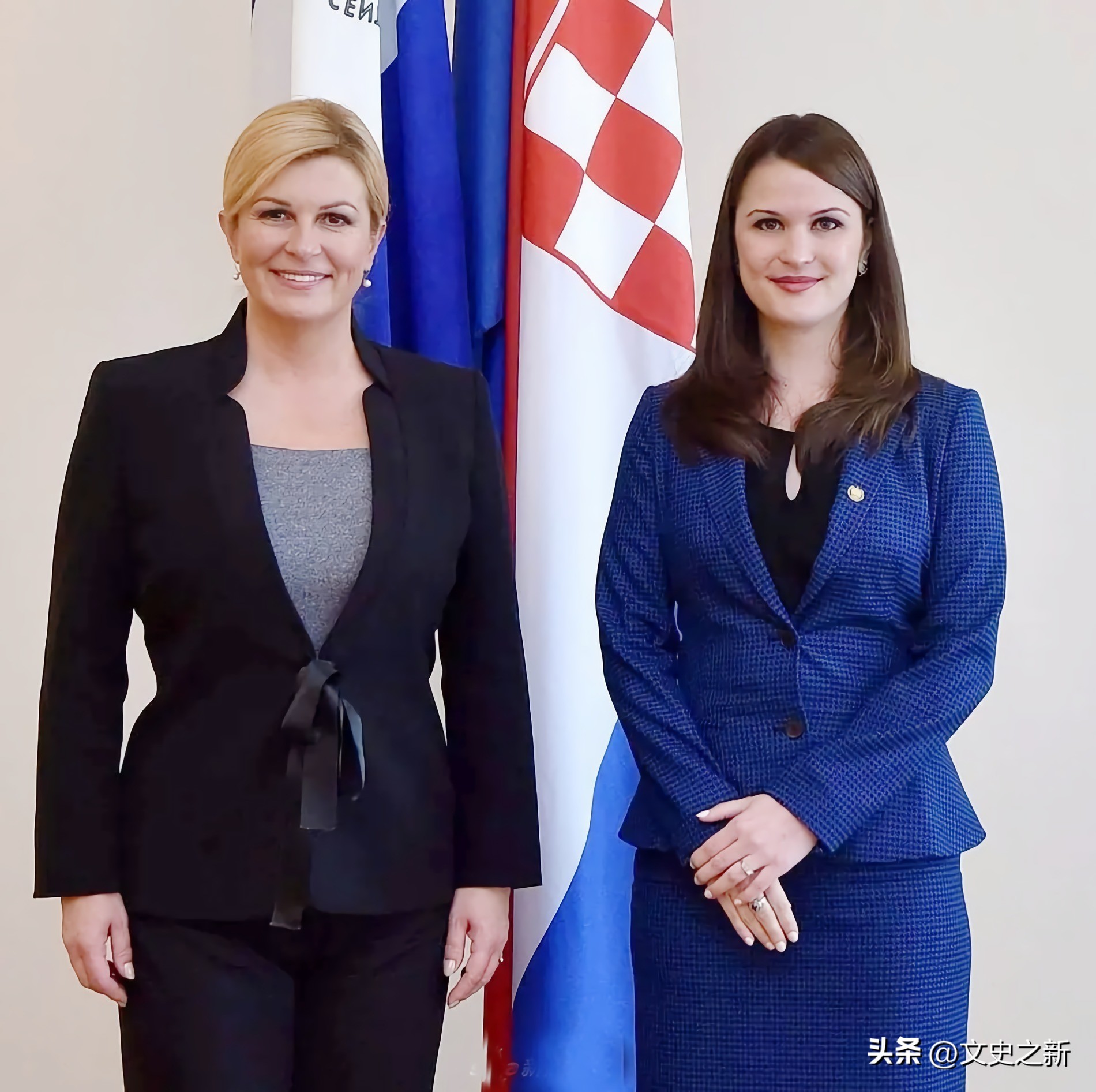 克罗地亚总统科琳达和普京,克罗地亚总统科琳达观看球赛