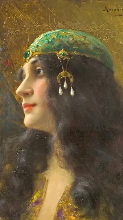 德国绘画风格独特的美女,欧洲艺术绘画女神