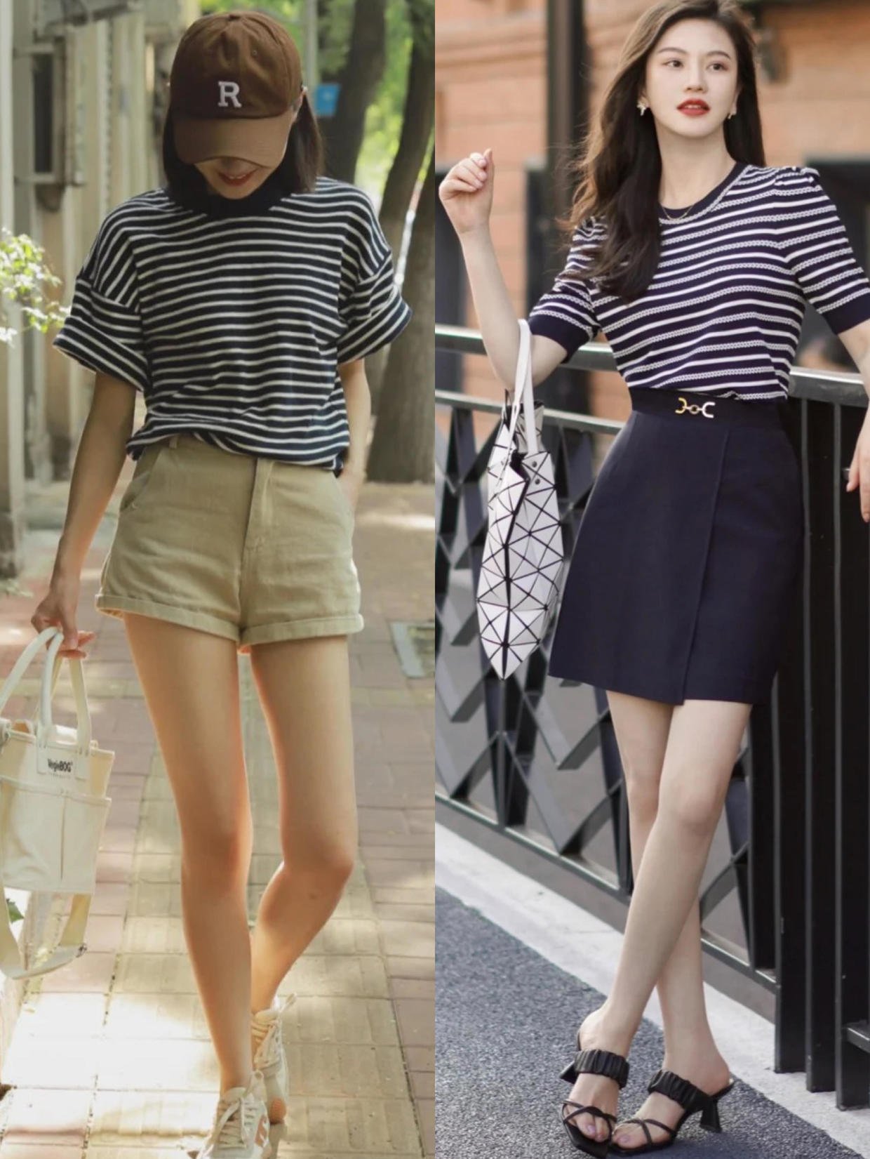 短牛仔裤半身裙怎么搭配好看,t恤裙搭配直筒牛仔裤