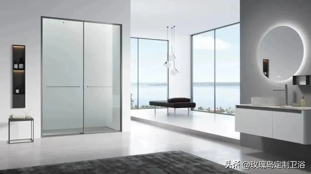 玫瑰岛t型淋浴房实景图,德润淋浴房与玫瑰岛淋浴房