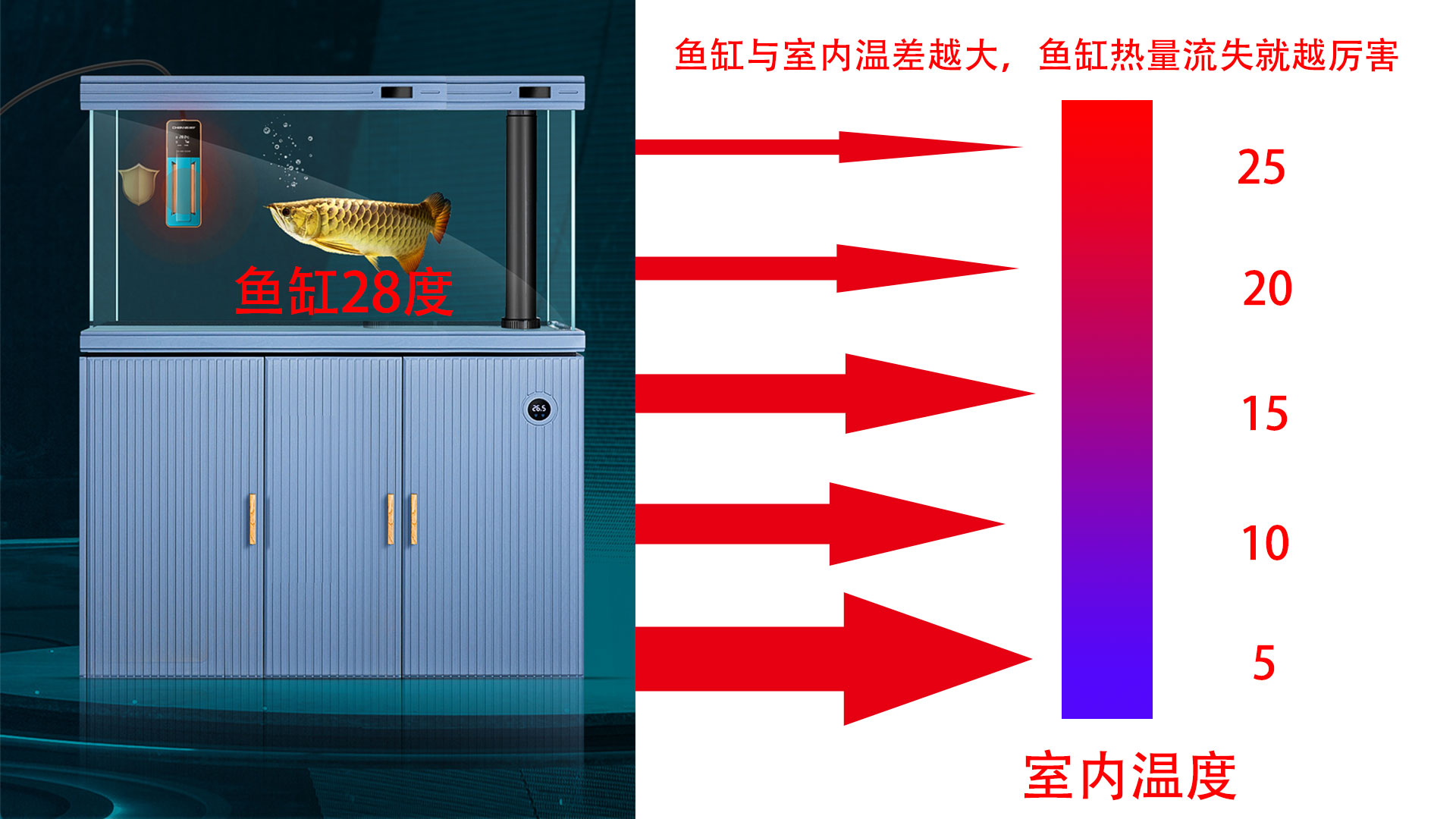 鱼缸加热棒瓦数大好还是小好,加热棒瓦数与温度