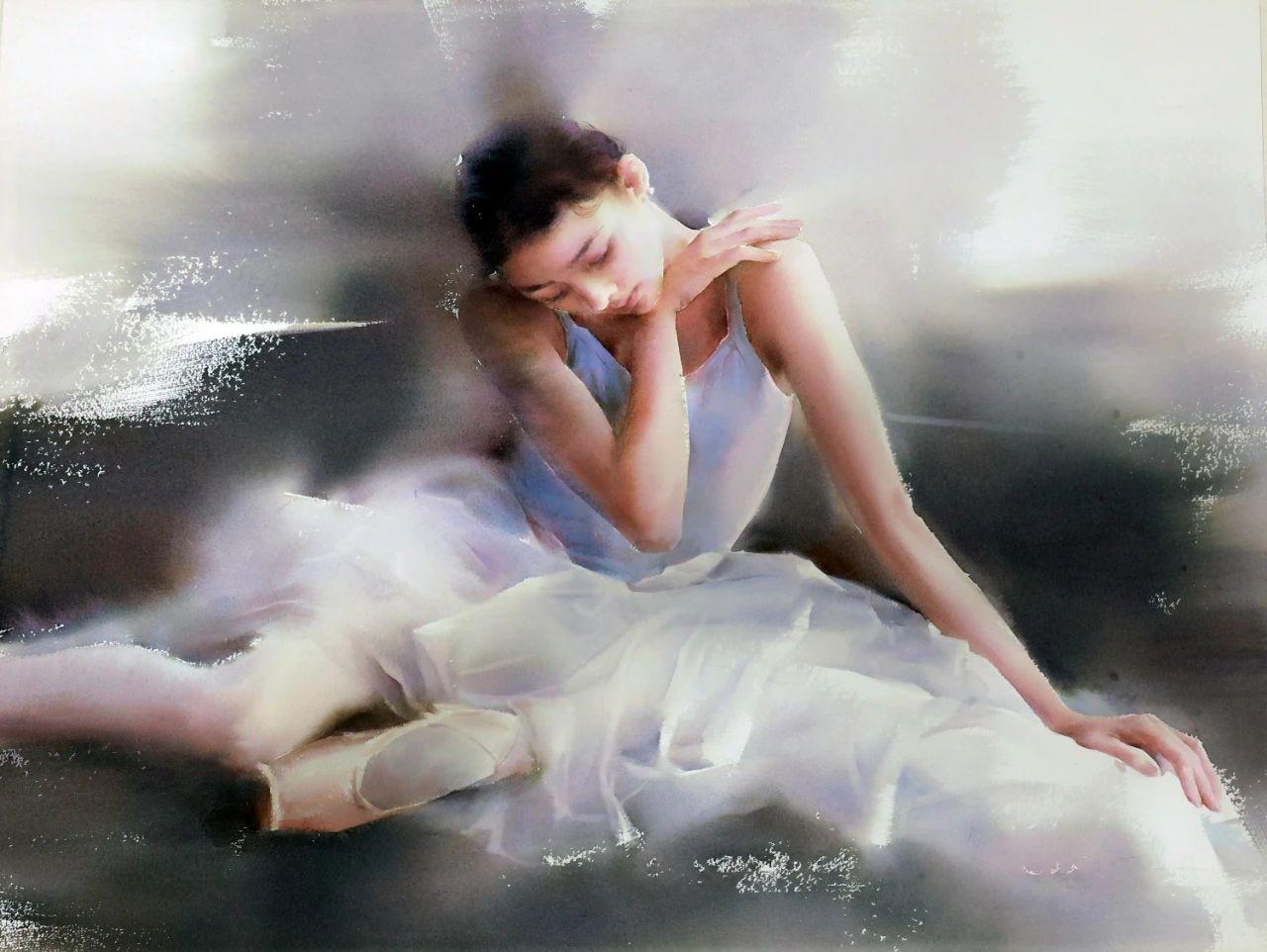 中国当代实力派水彩画家柳毅,柳毅老师的水彩人物画