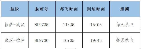 祥鹏航空从成都飞往拉萨,武汉天河机场祥鹏航空