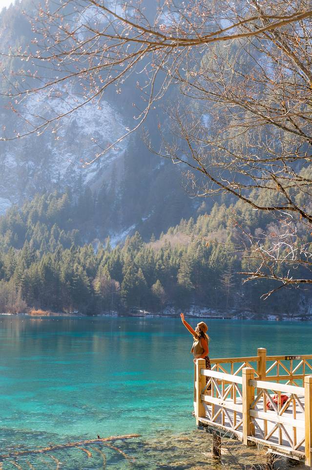 冬日九寨童话世界,九寨沟翠海蓝冰