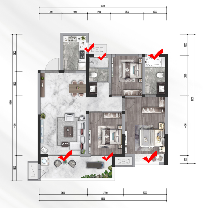 汉中荣盛滨江悦府21号楼的户型图,好房推荐荣盛海景公寓