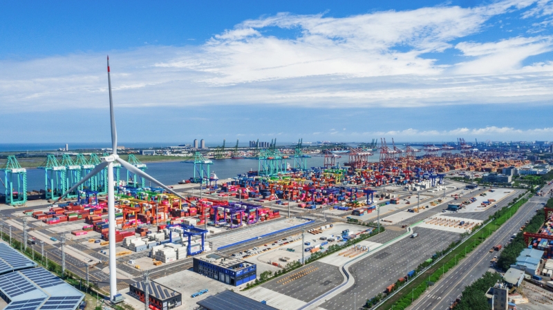 天津港世界一流津冀港口,天下港口全景图