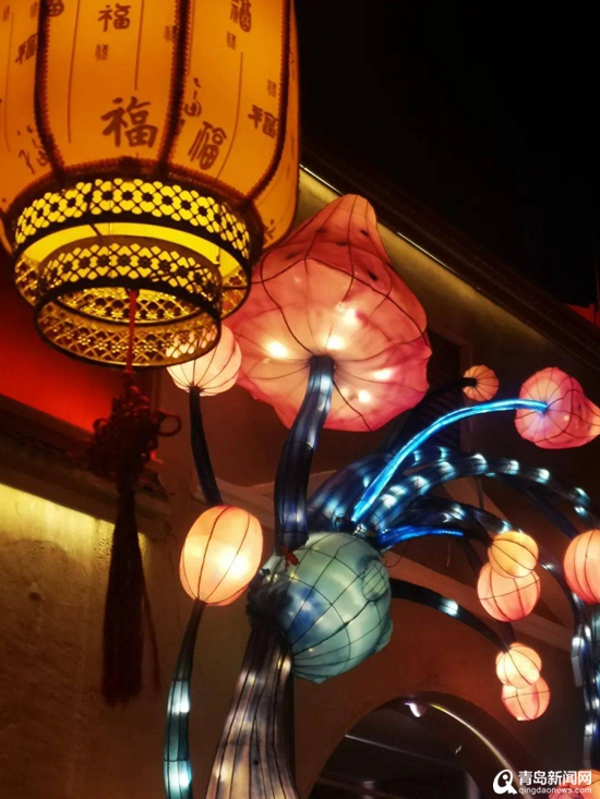 青岛市南花灯,年味十足青岛花灯璀璨贺新春