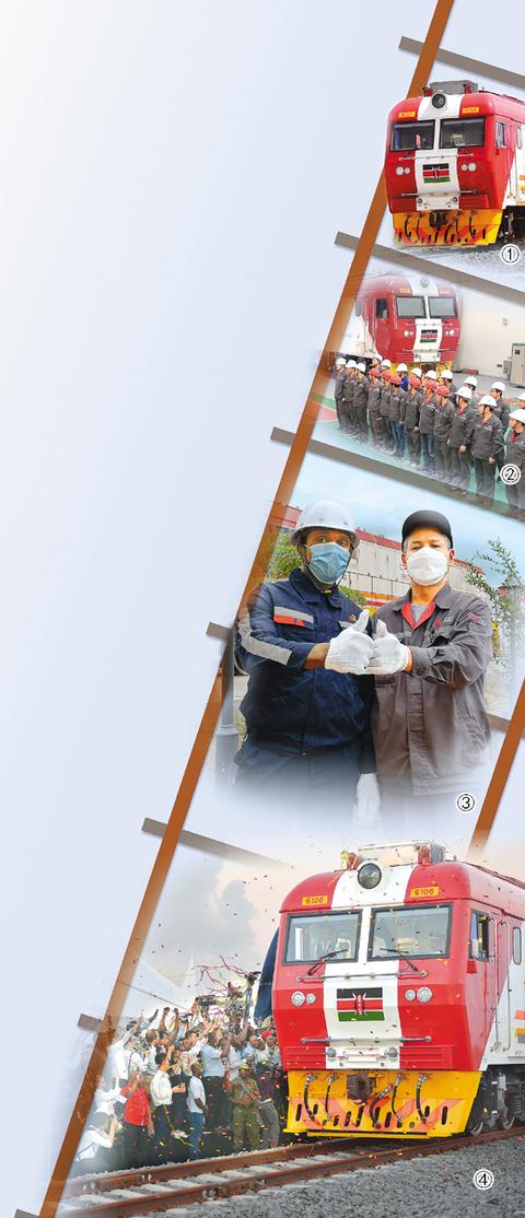 “幸福列车”奔跑在蒙内铁路上